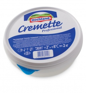 Творожный сыр Креметте Хохланд 65%, 2кг