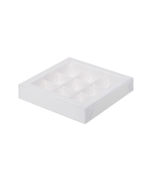Коробка на 9 конфет, белая