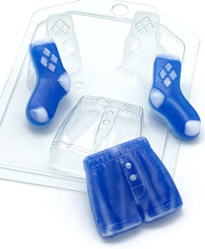 Пластиковая форма для шоколада Трусы и носки Мини