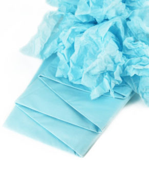 Бумага упаковочная Тишью, Светло-голубая 10 листов