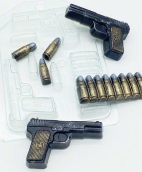 Пластиковая форма для шоколада Пистолет ТТ Мини