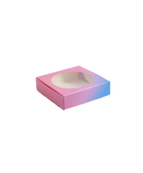 Коробка для кондитерских изделий Цветная 11,5х11,5х3 см