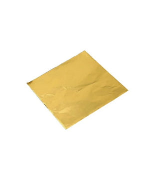 Фольга оберточная для конфет Золотая 10×10см, 100шт
