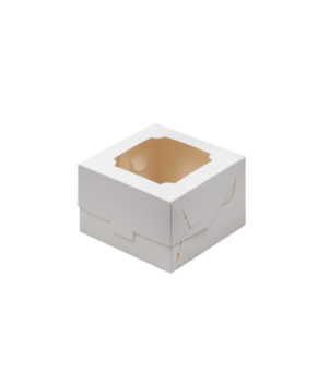 Коробка для бенто-торта с окном 12х12х8см