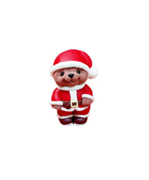 Молд силиконовый 3D Мишка Санта Клаус