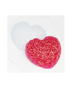 Пластиковая форма для шоколада Сердце из роз