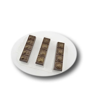 Пластиковая форма для шоколада Батончики Военные
