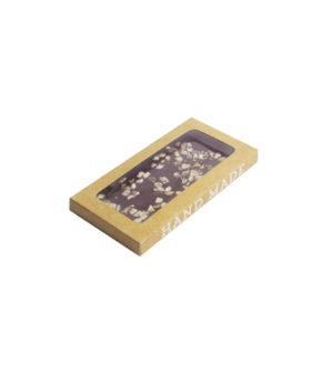 Коробка для шоколадной плитки с окном 17х8,8х1,5 см, Hand made