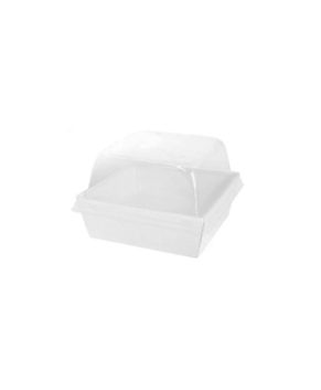 Коробка для бенто-торта с купольной крышкой 14х14х9см (дно 11х11 см)