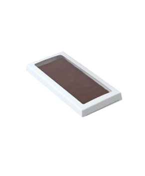 Коробка для шоколадной плитки с окном 17х8х1,4 см, белая