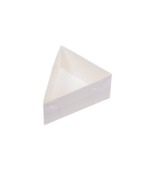 Коробка под кусочек торта треугольная, 14х14х12х7см