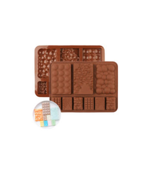 Силиконовая форма для шоколада Плитка Микс №2, 9 ячеек