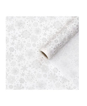 Бумага силиконизированная для бенто-торта в рулоне 0,38×5м, Снежинки