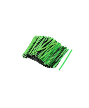 Твист-лента для пакетиков Зелёная 8см, 100шт