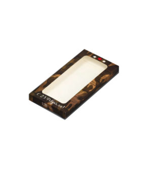 Коробка для шоколадной плитки с окном 17х8х1,4 см, С 23 Февраля