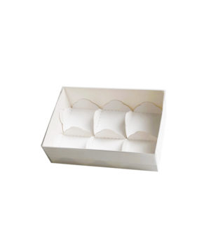 Коробка для моти 17,5х12,5х5,5 см (6 ложементов), белая