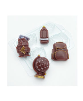 Пластиковая форма для шоколада Школьный набор Мини, 4 ячейки