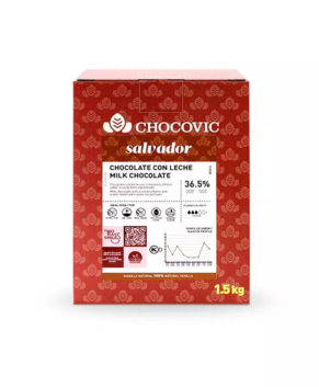 Шоколад молочный Chocovic Salvador 36,5%, 1,5кг